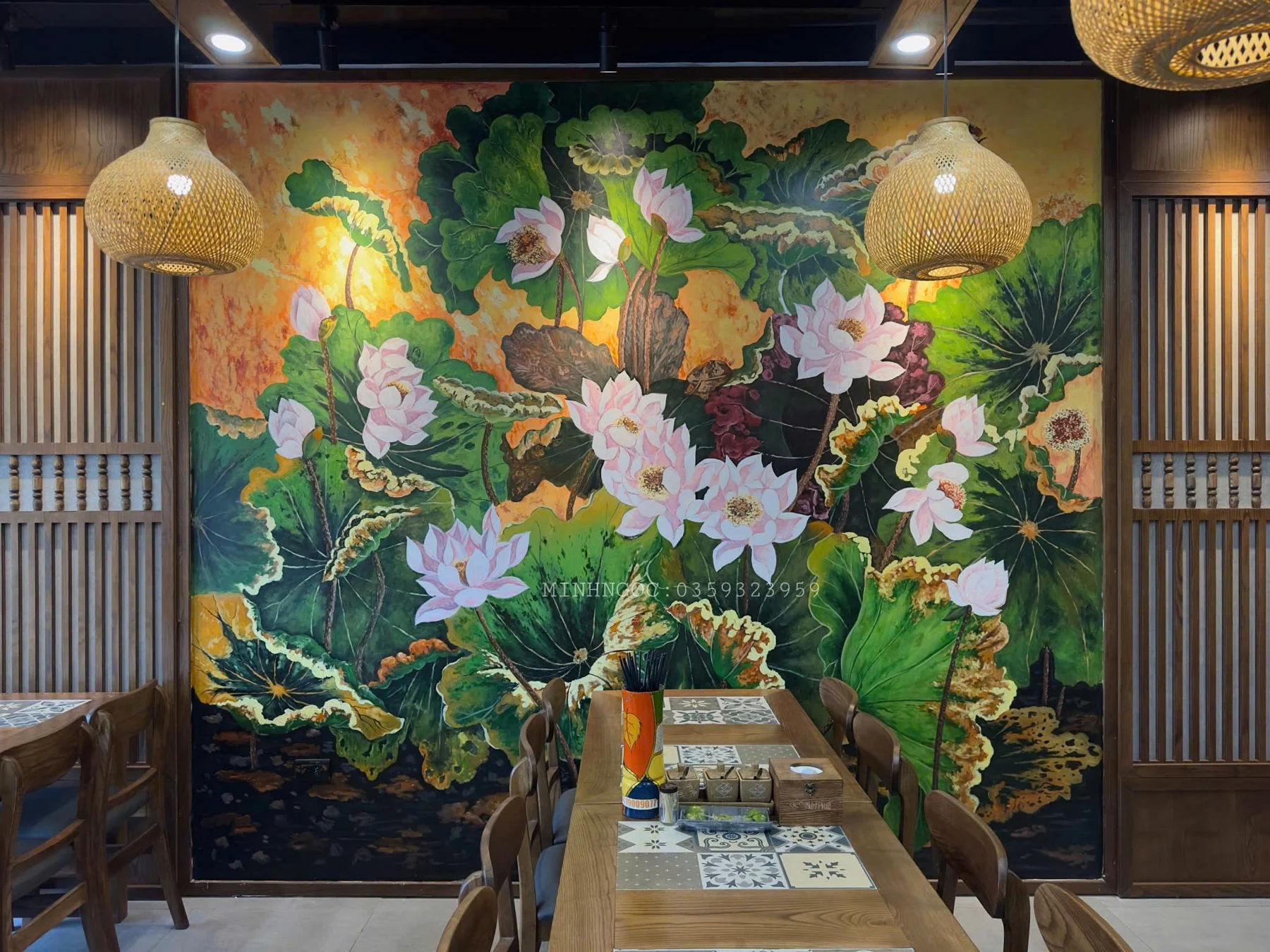 Vẽ tranh nhà hàng, quán ăn